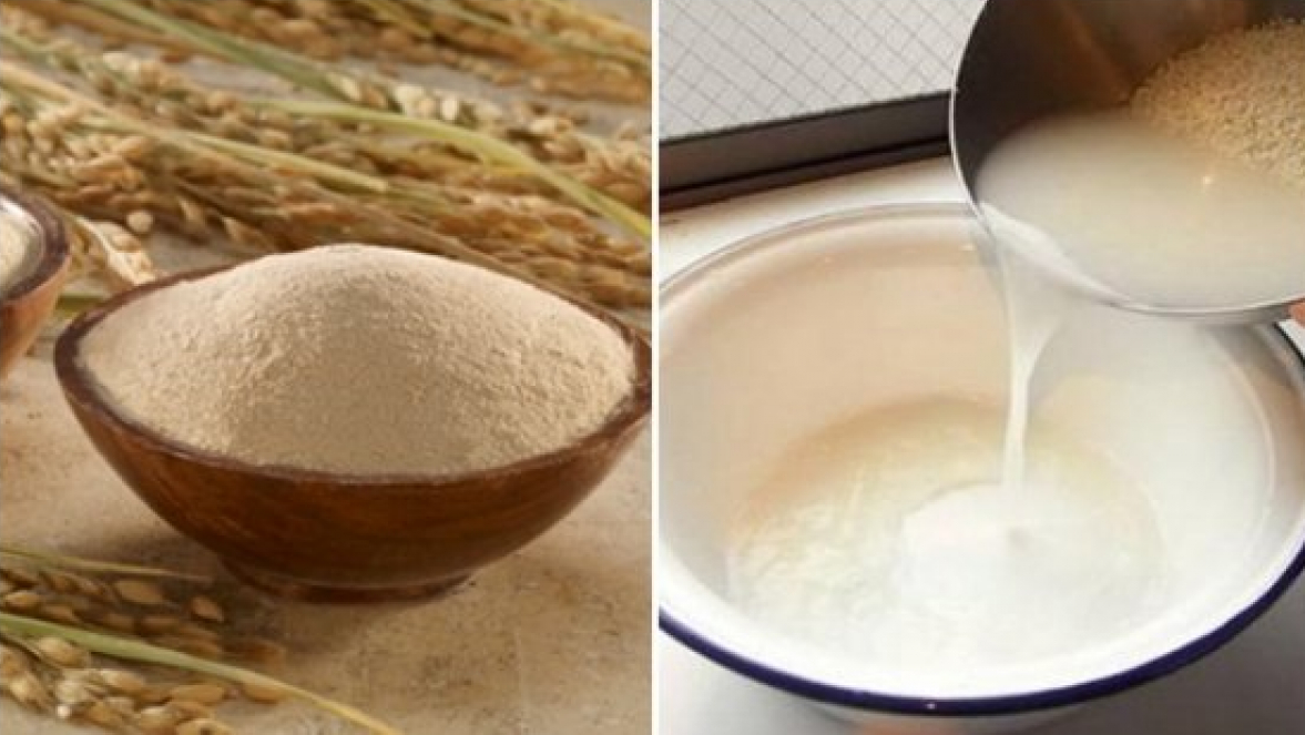 Cách làm đẹp da mặt bằng nước vo gạo và bột mì